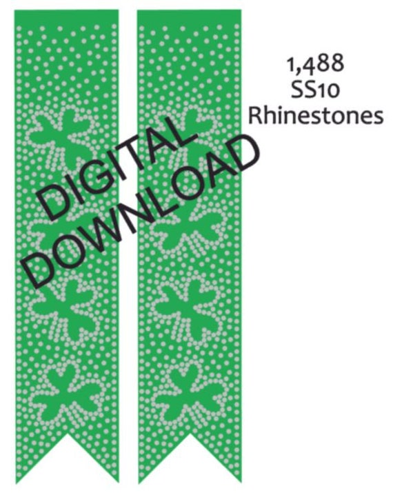 Shamrock Rhinestone SVG Template Digital Download by Embellished Appearance