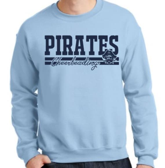 Pirates Cheerleading Lines Crew Sweatshirt