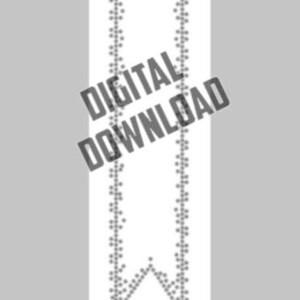 Rhinestone Template Digital File Download Scatter border Bow with Tails