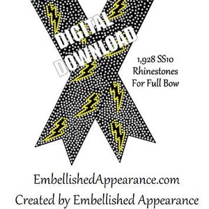 Blixtnedslag Full Strass SVG-mall Digital nedladdning av Embellished Appearance