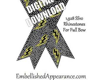 Lightning Full Rhinestone SVG Template Digital Download by Embellished Appearance