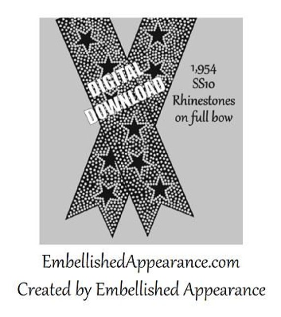 Star Outline Full Rhinestone SVG Template Digital Download by Embellished Appearance