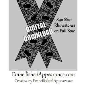 Crown Queen Full Rhinestone SVG Template Digital Download by Embellished Appearance