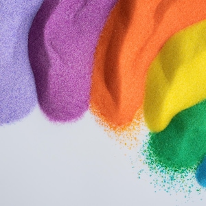 Farbiger Hochzeitssand: Einheitszeremonie, Herzstückdekor