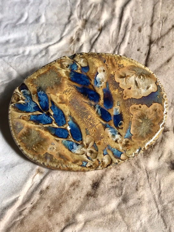 Artisan ceramic vegan brooch