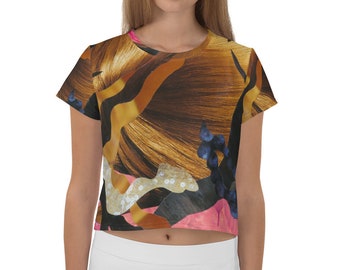 Mimi Custom Art Printed Crop Tee -