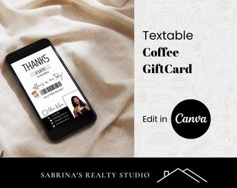 Realtor Coffee Gift Card | Editable Thank You Card (Digital Download)
