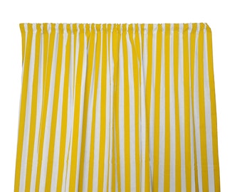 Yellow and white curtains | Etsy