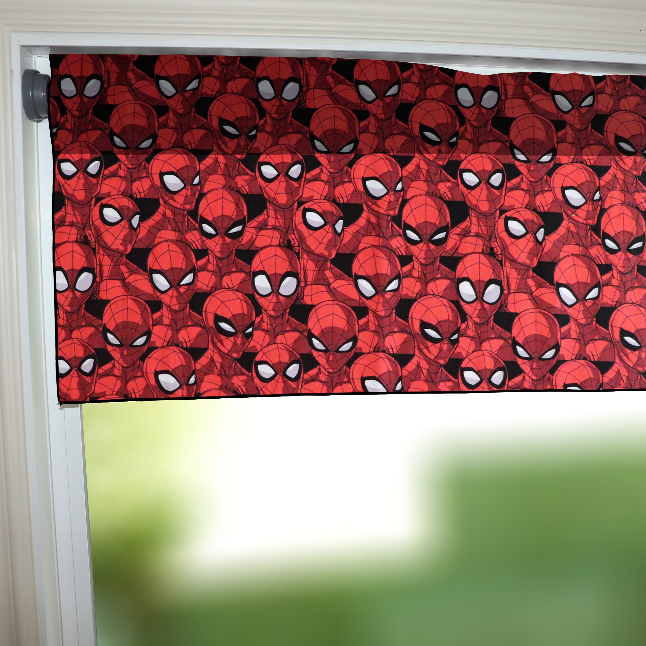 Spiderman Tema 100% Cotone Finestra Valance 42 Ampio Pannello tenda /  Bambini / Camera da letto / Nursery Window Trattamento Arredamento -   Italia
