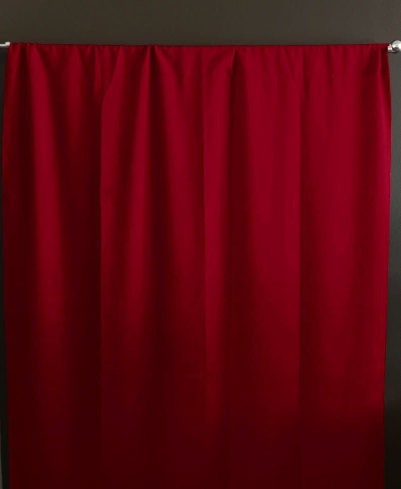 Solid Poplin Curtain Panel Window Decor Window Treatments Etsy
