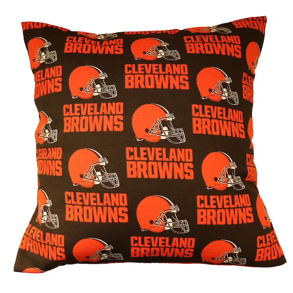 Cleveland Browns Football Sports Team Decorative Pillow Sham Cushion Cover | Pillow Insert NOT Included |