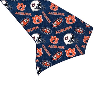 100% Cotton Table Runner Auburn Tigers College Sports Team Home Décor