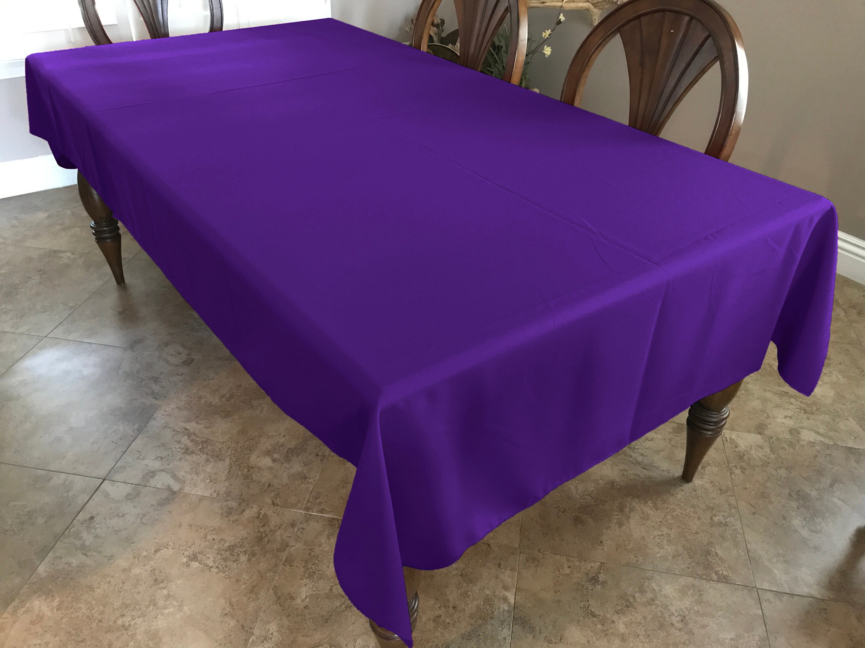 Solid Table Cloth Durable Thick Polyester Machine Washable Etsy
