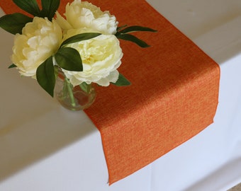 Faux Burlap Solid Table Runner Home Décor / Wedding / Parties / Holidays / Events / Birthday / Display Table / Dresser / Coffee & Side Table