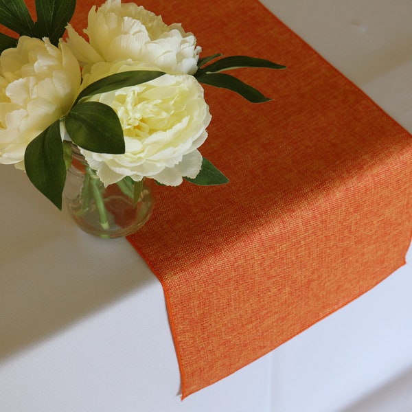 Faux Burlap Solid Table Runner Home Décor / Wedding / Parties / Holidays / Events / Birthday / Display Table / Dresser / Coffee & Side Table