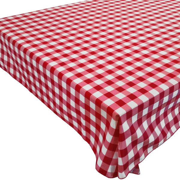 Light Weight Cotton Gingham Checkered Tablecloth / Home / Wedding / Picnic / Diner / Holiday / School / Event Table Décor