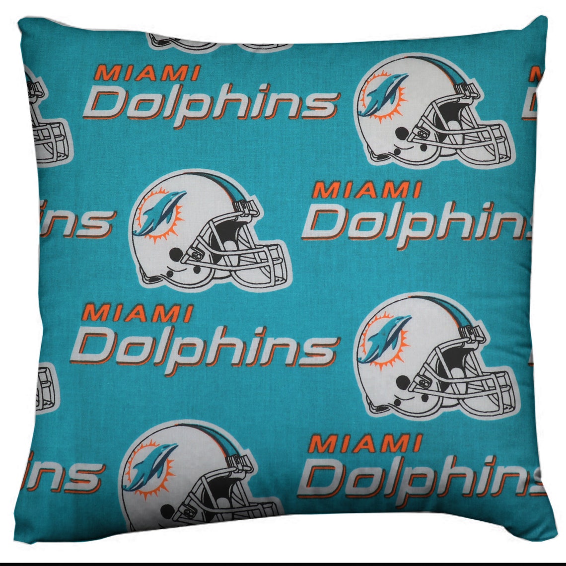 Miami Dolphins Football Sports Team Decorative Pillow Sham