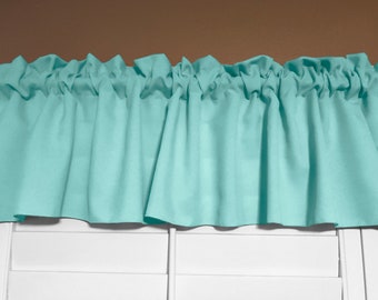 Solid Colored Poplin Window Valance 58 Inch Wide for Kitchen or Bedroom Windows Small Curtain Valance 30+ Colors Available