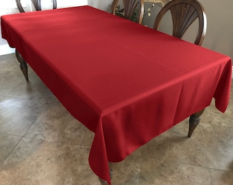 Solid Durable Thick Polyester Tablecloth / Home / Wedding / Picnic / Diner / Holiday / School / Event Table Décor