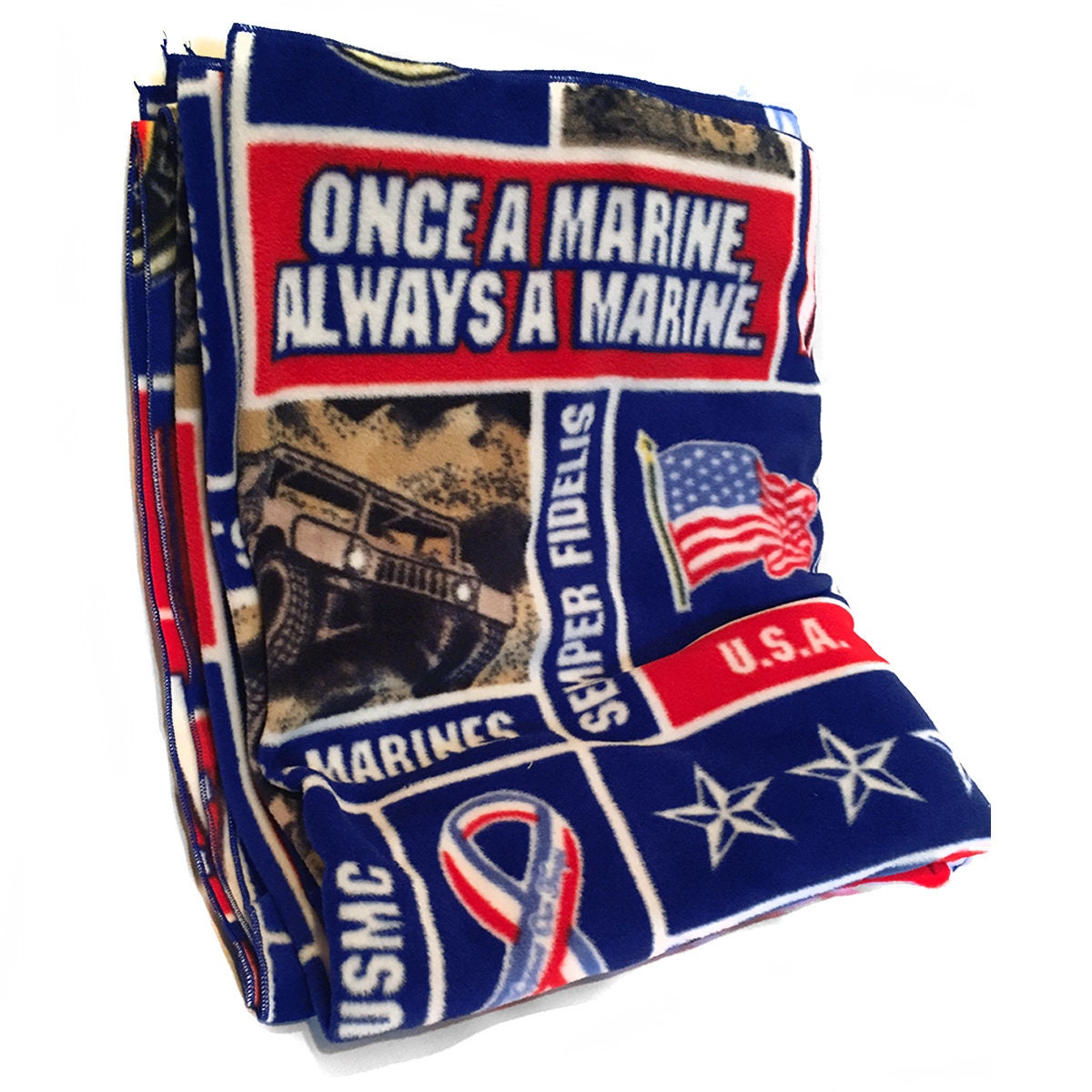 Soft and Cozy Fleece Blanket US Marines Etsy