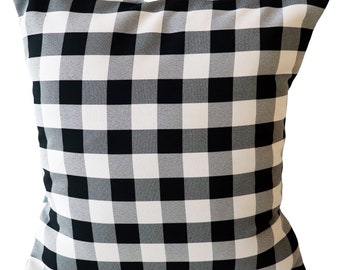Gingham Checkered Decorative Pillow Sham Cushion Cover | Pillow Insert NOT Included |