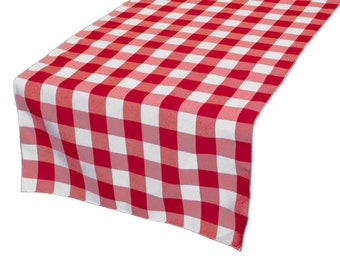 Gingham Checker Print Katoenen Tafel Runner Home Decor / Bruiloft / Partijen / Evenementen / Verjaardag / Display Tafel / Dressoir / Koffie & Bijzettafel