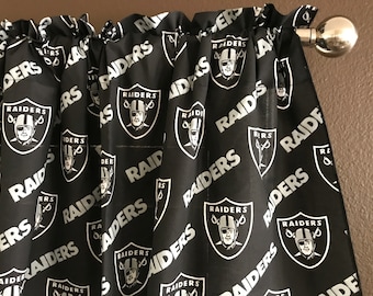 Cenefa o cortina deportiva de fútbol de Los Vegas Raiders de 58" de ancho