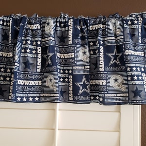 Dallas Cowboys Football Sports Valance or Curtain