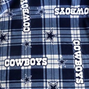 Soft and Cozy Fleece Blanket Football Cowboys Plaid Print