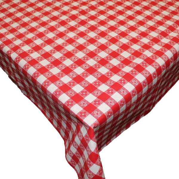 Tavern Checkered Gingham Cotton Print Tablecloth / Home / Wedding / Picnic / Diner / Holiday / School / Convention Booth / Event Table Décor