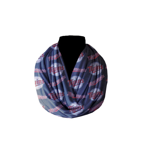 Minnesota Twins 100% Cotton Infinity Scarf Round Wrap Around Winter Baseball Fashion