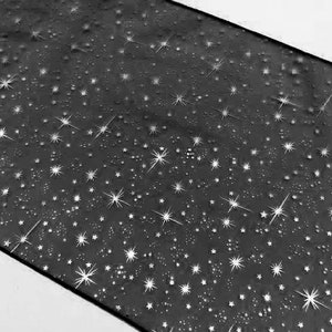 Silver Stars on Sheer Organza Decorative Table Runner / Table Décor / Events / Wedding / Holiday / Home Décor