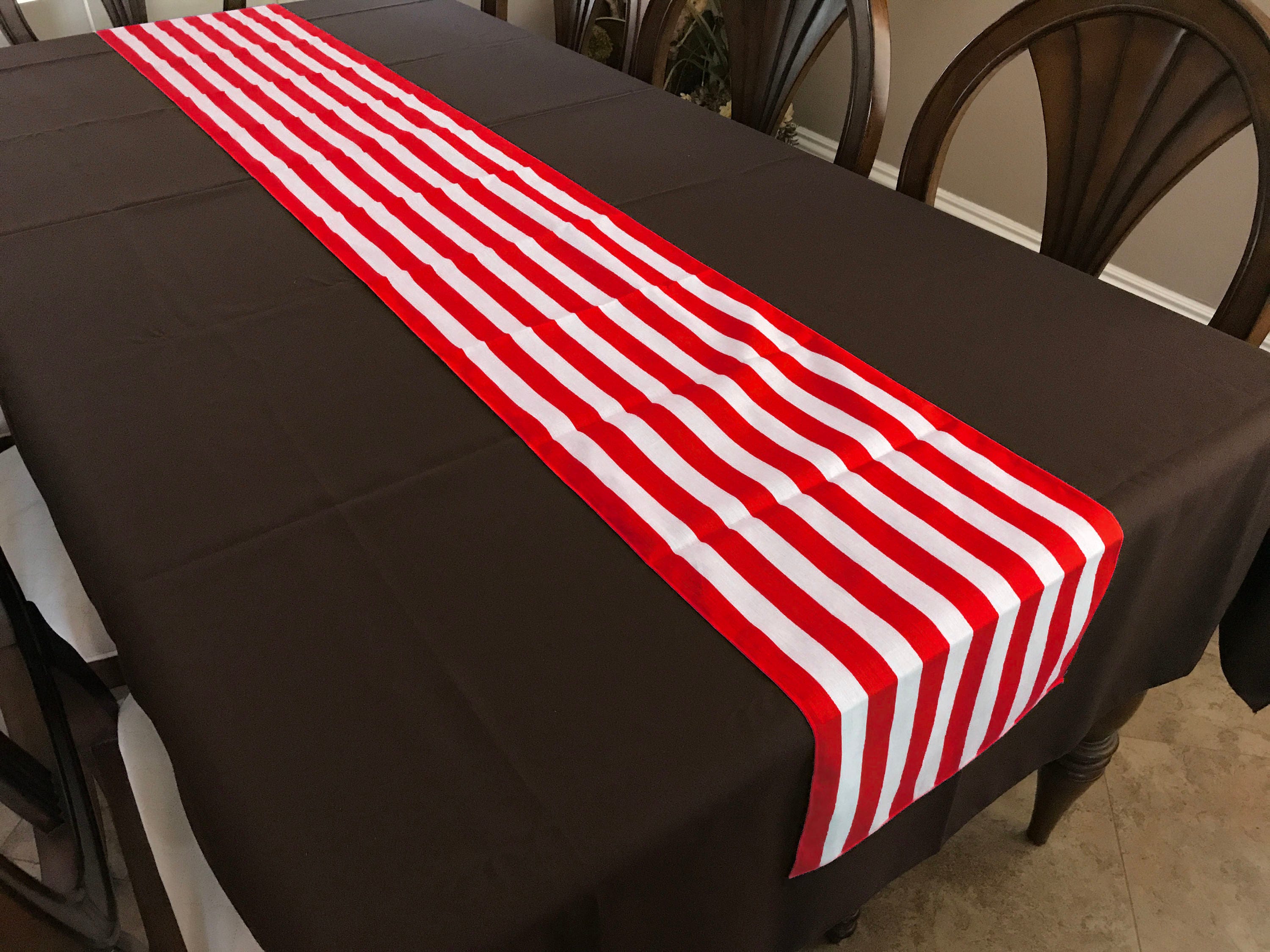 Cotton Stripe Table Runner Table Decor / Many Size Options / Etsy