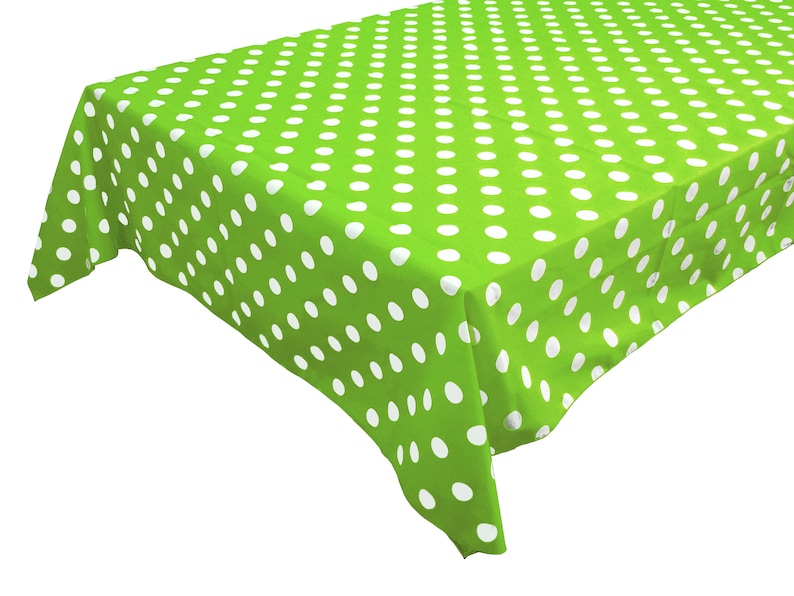 Polka Dot Green Spot Poly Cotton Fabric
