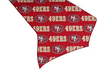 San Francisco 49ers 100% Cotton Table Runner / Home Dining Table Décor / Sports Events / Holidays and Parties / Tailgate / Football Fans