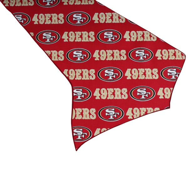 San Francisco 49ers 100% Cotton Table Runner / Home Dining Table Décor / Sports Events / Holidays and Parties / Tailgate / Football Fans