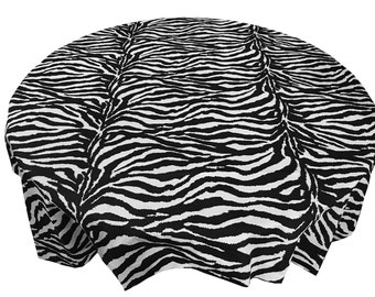 Zebra Stipes Cotton Print Tablecloth / Home / Wedding / Picnic / Diner / Holiday / School / Convention Booth / Event Table Décor