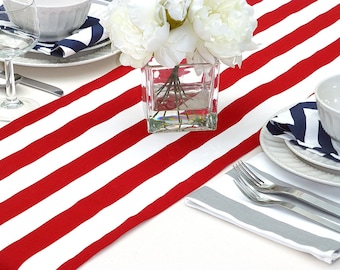 1" Wide Stripes Print Cotton Table Runner Home Décor / Wedding / Parties / Events / Birthday / Display Table / Dresser / Coffee & Side Table
