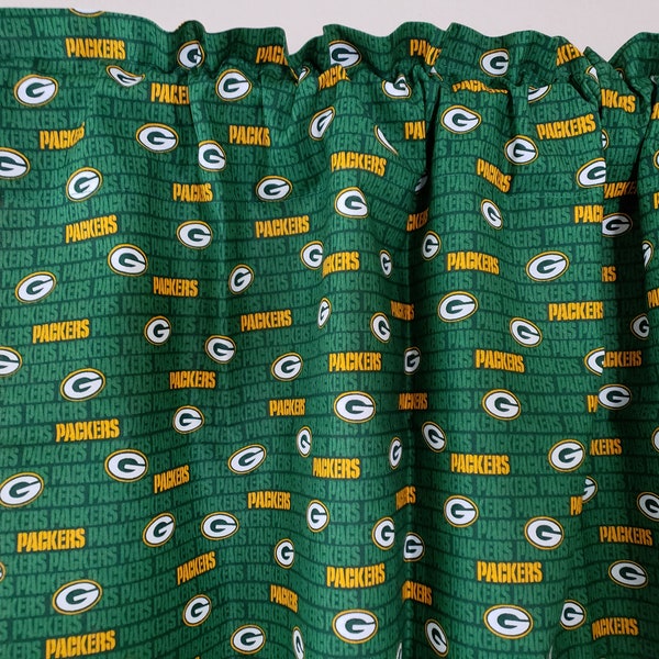 Green Bay Packers Football Sports Valance or Curtain