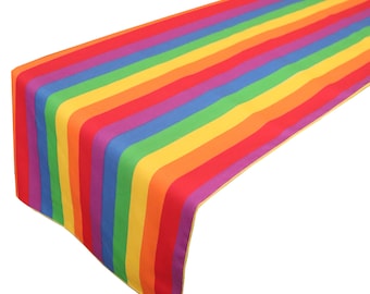 Long Table Runner Cover for Wedding Kitchen Party Holiday Dining Home Everyday Oarencol Rainbow Star Colorful Stripe Line Funny Fantasy Table Runner 13x90 inch Double Sided 