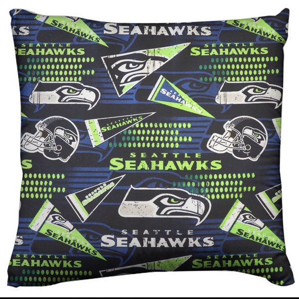 Seattle Seahawks Football Sports Team Decorative Pillow Sham Cushion Cover | Pillow Insert NOT Included |