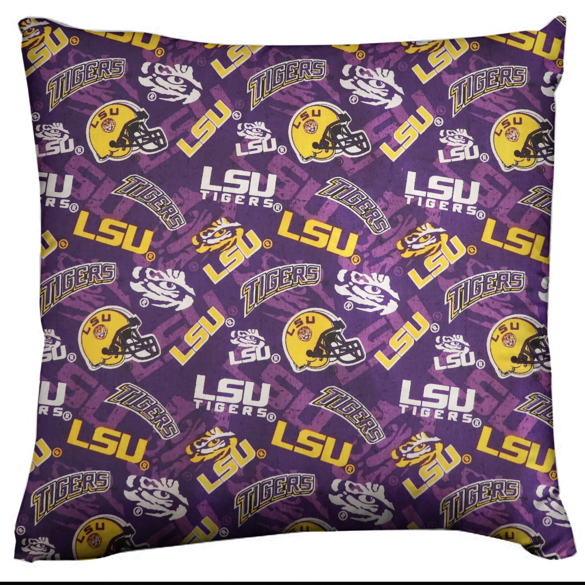 LSU Tigers College Sports Team Decorative Pillow Sham Cushion | Etsy