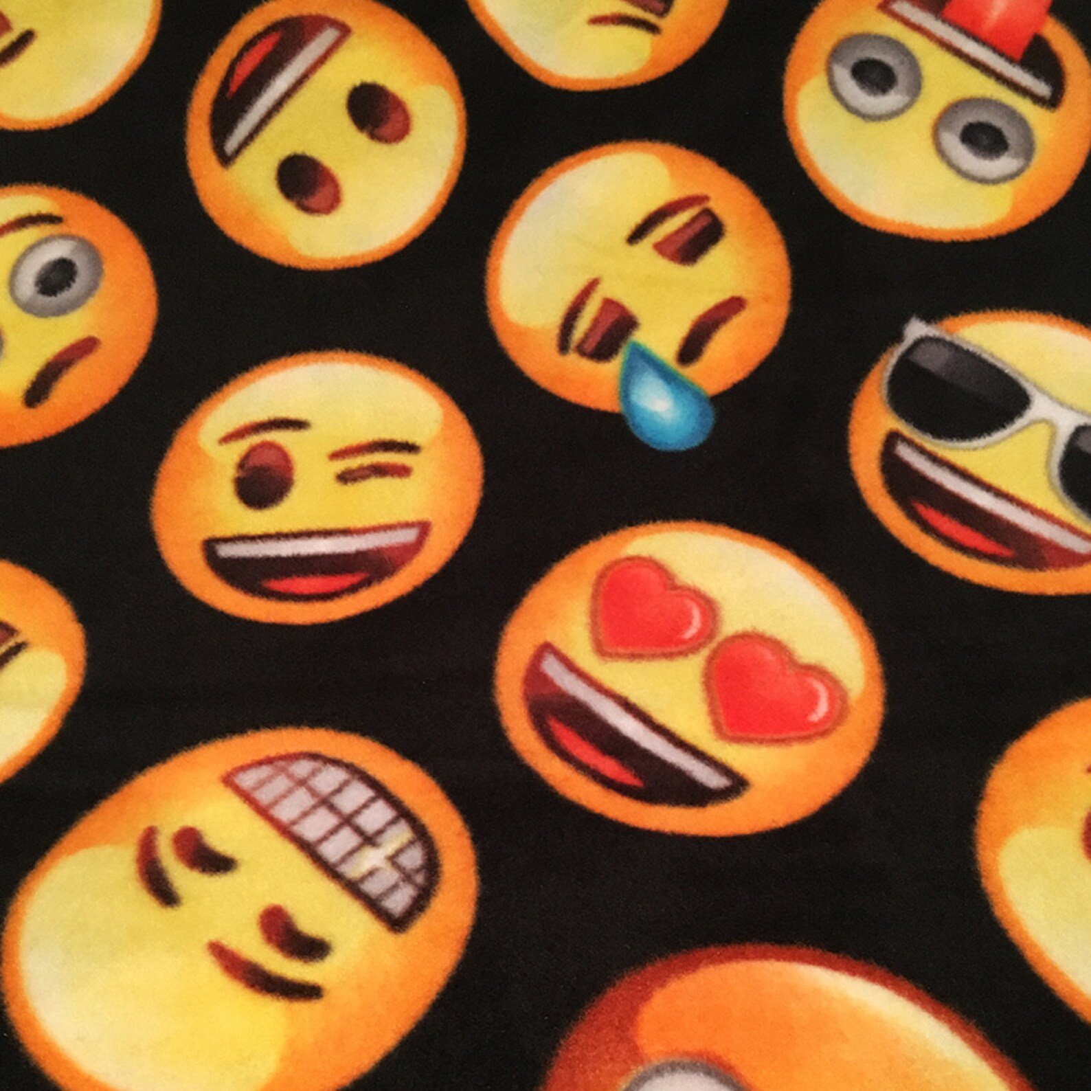 Soft and Cozy Fleece Blanket Emoji Black Etsy Israel