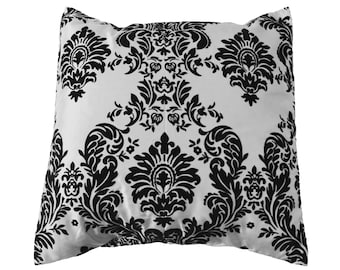 Floral Damask Decorative Taffeta Pillow Sham Cushion Cover | Pillow Insert NOT Included |