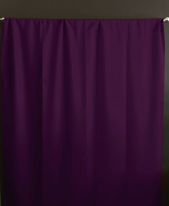 Solid Poplin Curtain Panel Window Decor Window Treatments Etsy