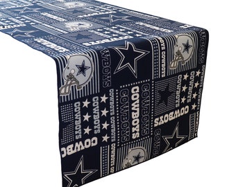 Dallas Cowboys Tischläufer aus 100% Baumwolle / Zuhause Esstisch Dekor / Sportveranstaltungen / Feiertage und Partys / Tailgate / Football Fans