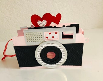 Vintage Camera  Box Card - You Make My World Happy