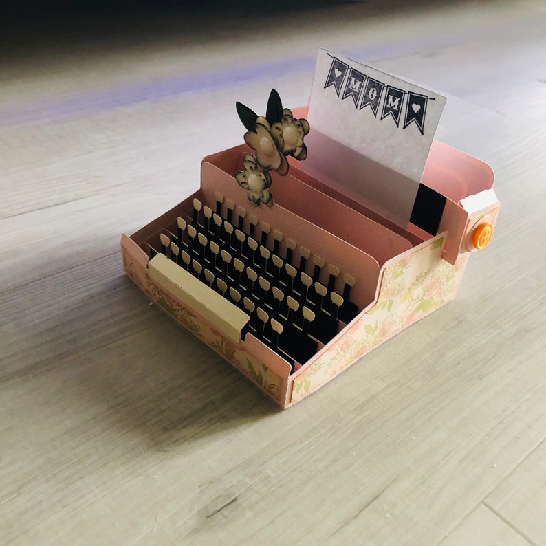 Typewriter Box Card Etsy