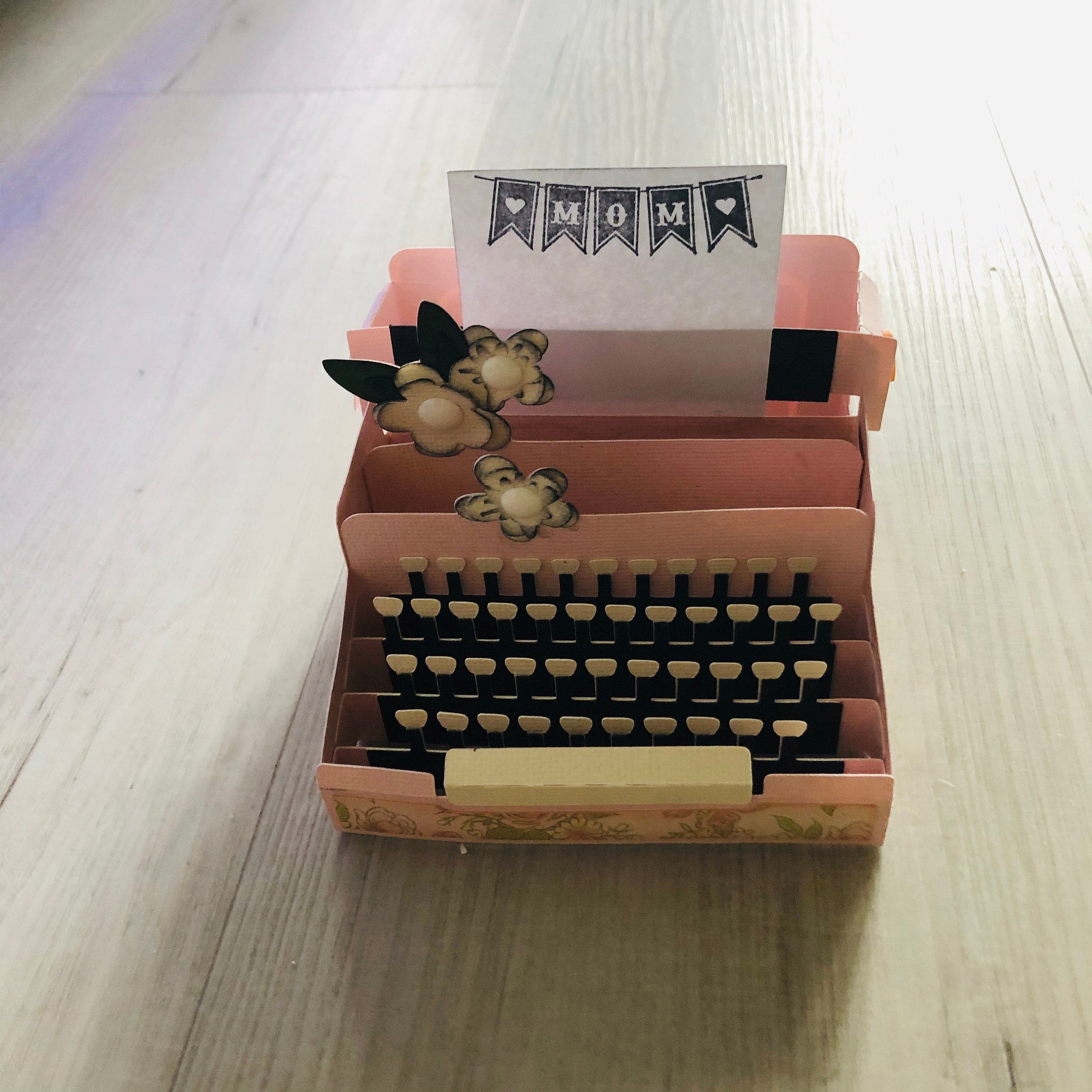 Typewriter Box Card Etsy