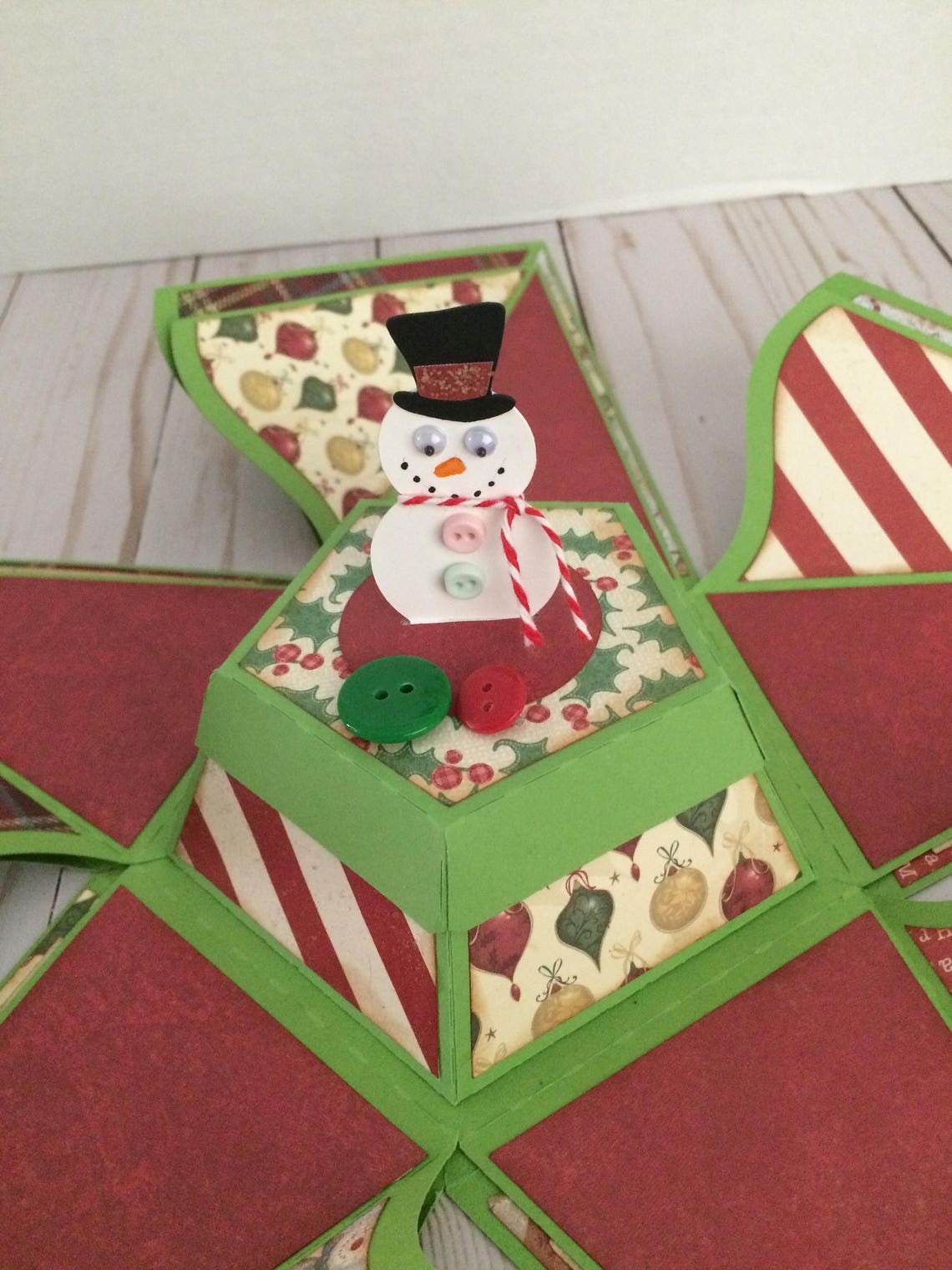 Handmade Explosion Box Christmas Tree Etsy